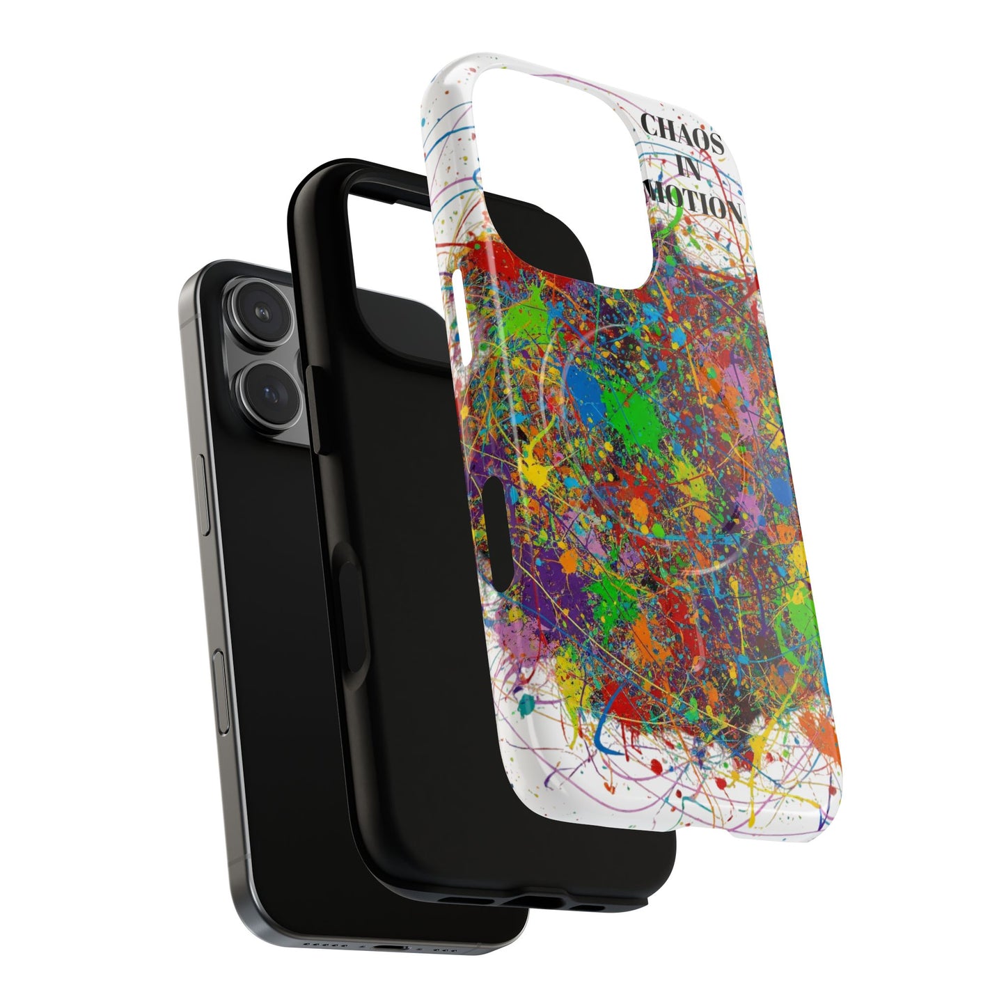 Vibrant Tough Phone Case with Abstract Design – Chaos in Motion Phone Case