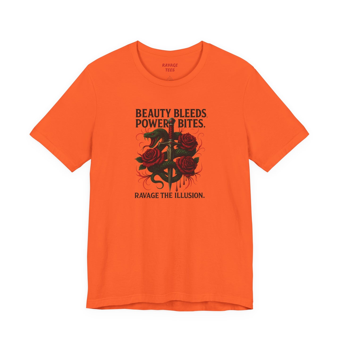 "Beauty Bleeds" Tee: Dark Aesthetic Unisex Graphic T-Shirt