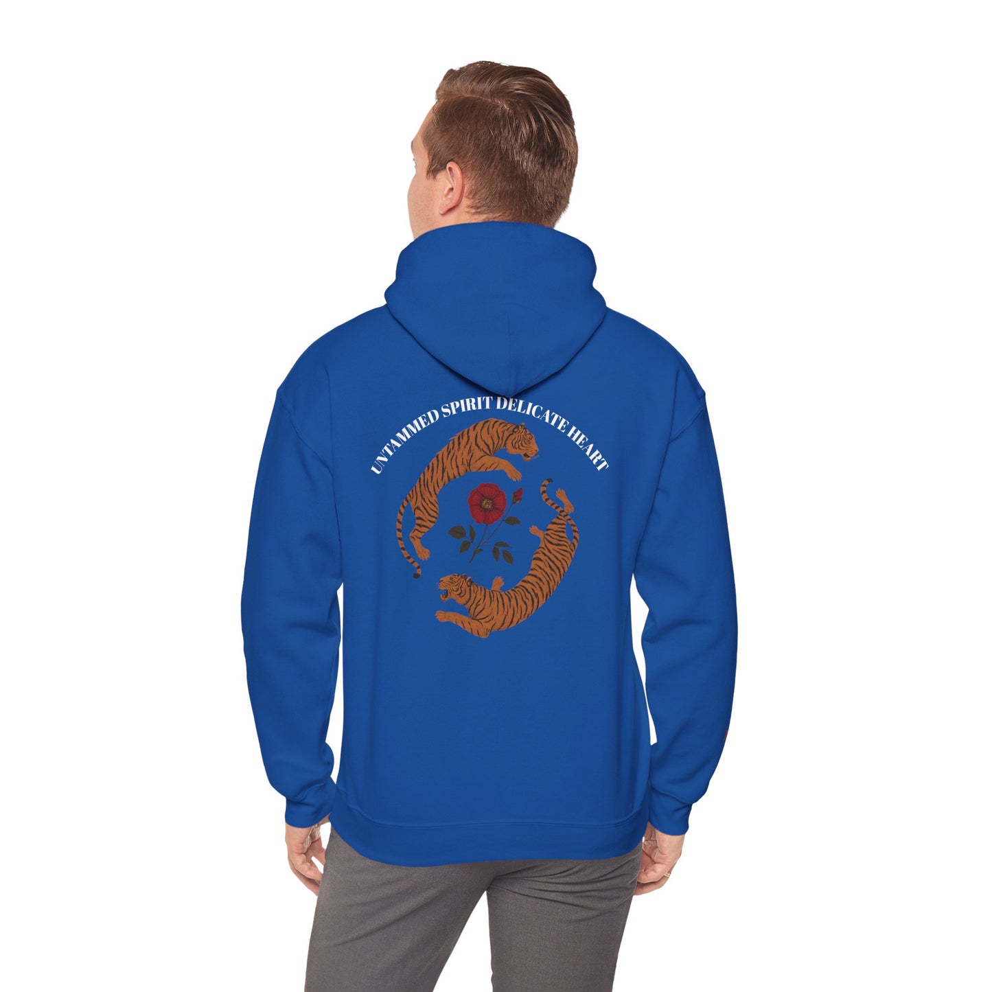 Black Tiger & Rose Graphic Hoodie