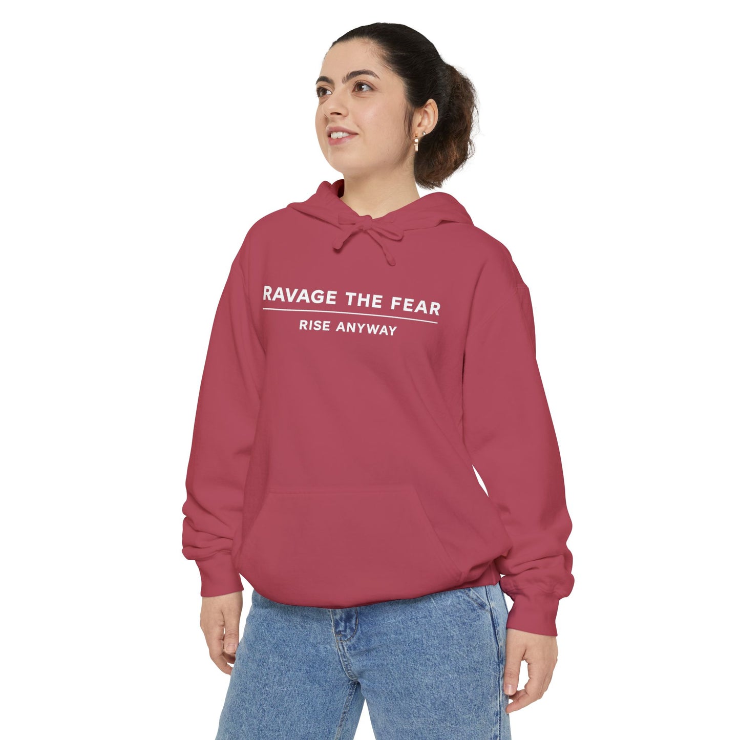 Ravage The Fear Hoodie — "Rise Anyway" Motivational Pullover