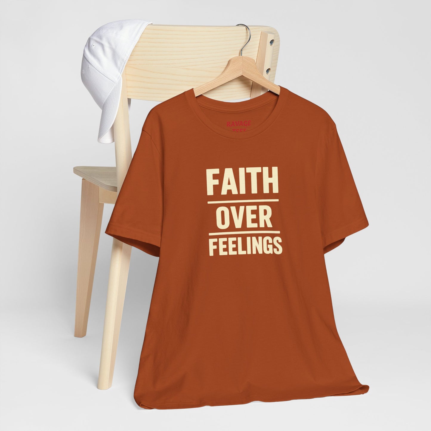 Faith Over Feelings Tee - Inspiring Unisex Short Sleeve Shirt for Everyday Comfort, Motivational Gift, Casual Wear, Spiritual Apparel, [...]