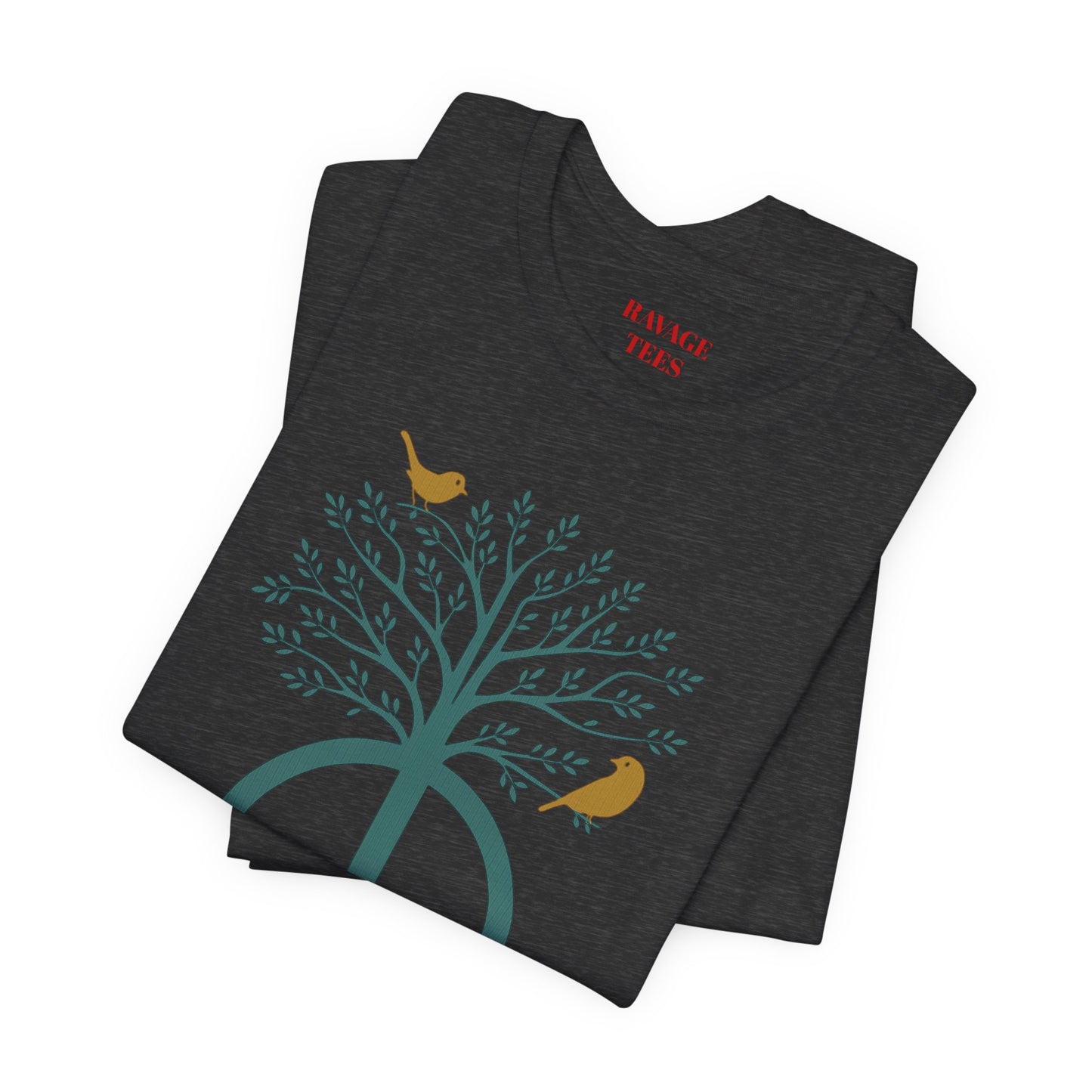 Peace Tree T-Shirt with Birds – Eco Nature Graphic Tee