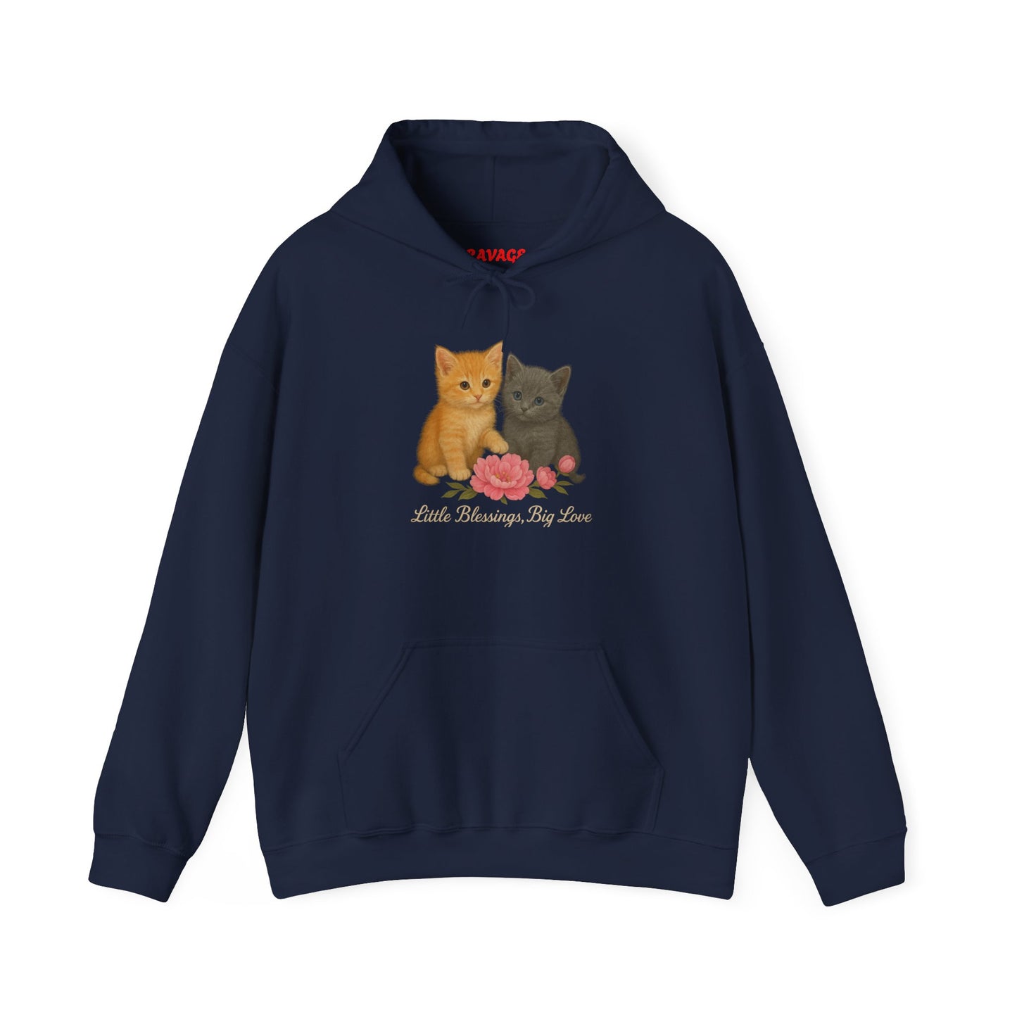Kitten Pair Hoodie — "Little Sunshine, Big Purrs" Cute Cat Graphic Pullover