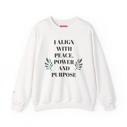 ZEN Mindful Power Crewneck Sweatshirt | Align with Peace, Cozy Sweatshirt, Spiritual Gift, Yoga Apparel, Meditation Wear