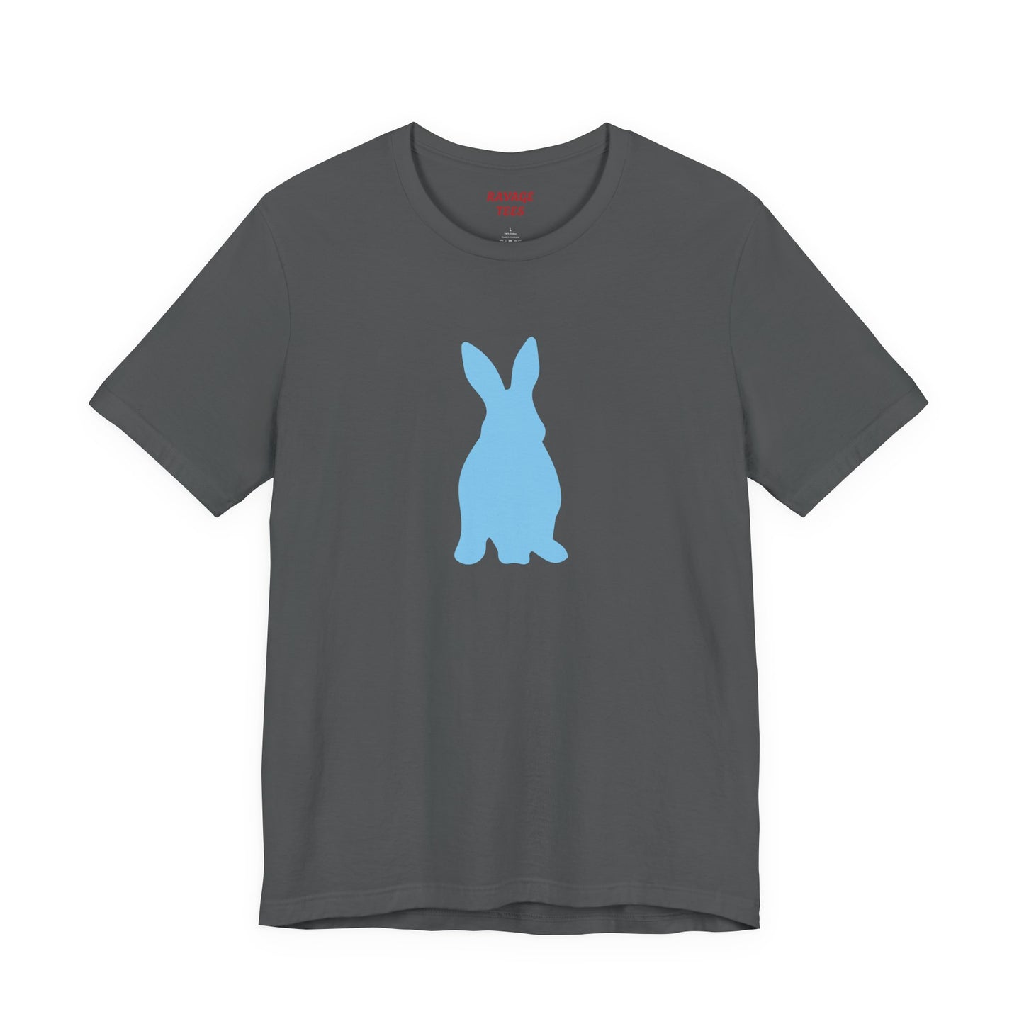 Minimal Blue Bunny Graphic Tee | Unisex Cotton T-Shirt