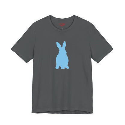 Minimal Blue Bunny Graphic Tee | Unisex Cotton T-Shirt