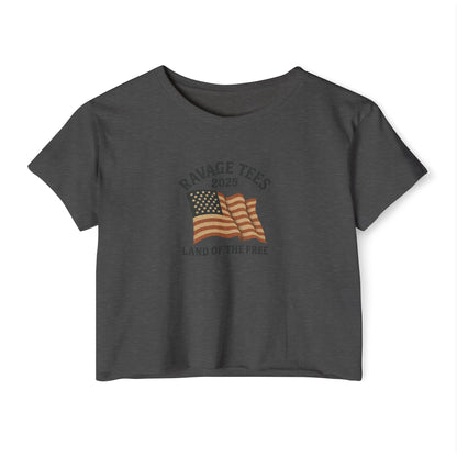 RAVAGE Crop Top: "Land of the Free"
