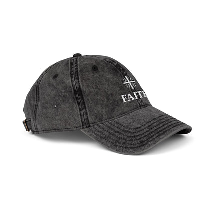 Vintage Faith Embroidered Cap, Inspirational Hat for Everyday Wear, Perfect Gift for Birthdays & Holidays