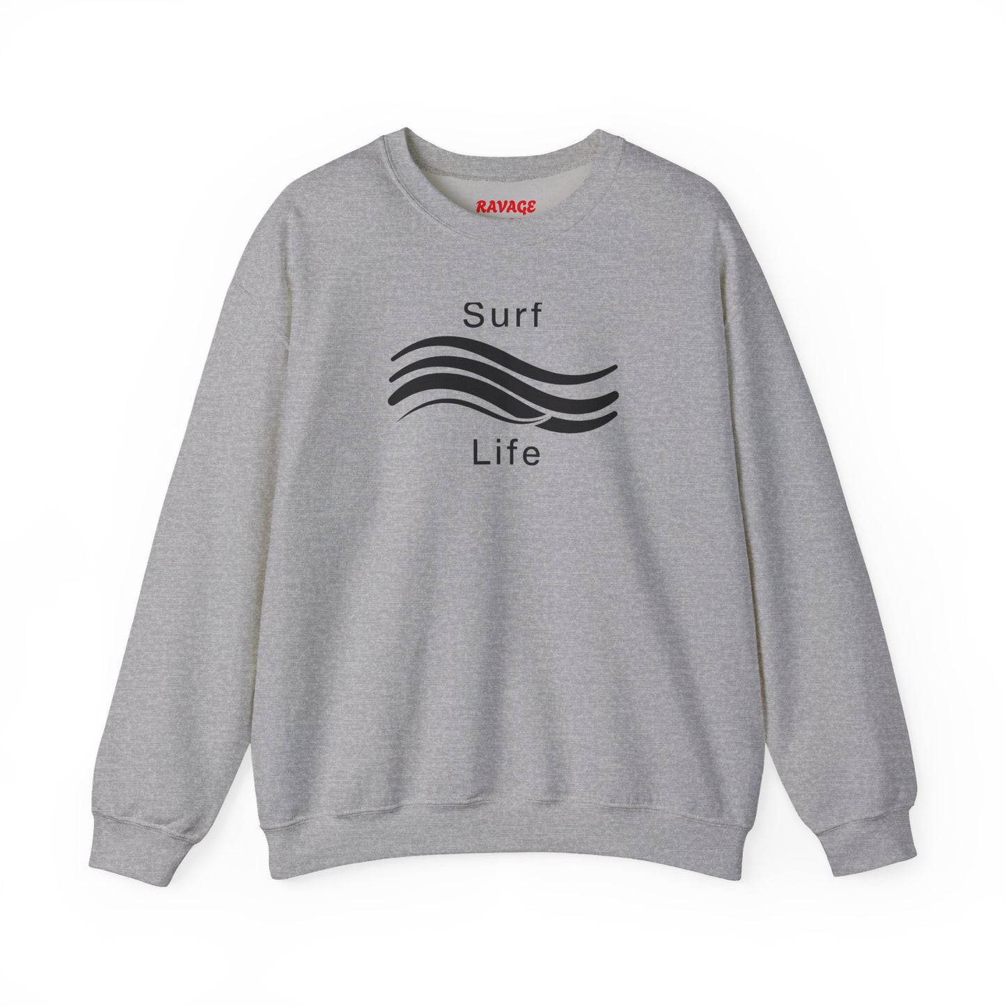 Surf Life Unisex Crewneck Sweatshirt | Beach Vibes, California Style, Perfect for Surfers