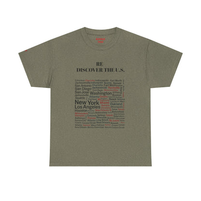 Re-Discover the U.S. Travel T-Shirt, Adventure Tee, USA Discovery Shirt
