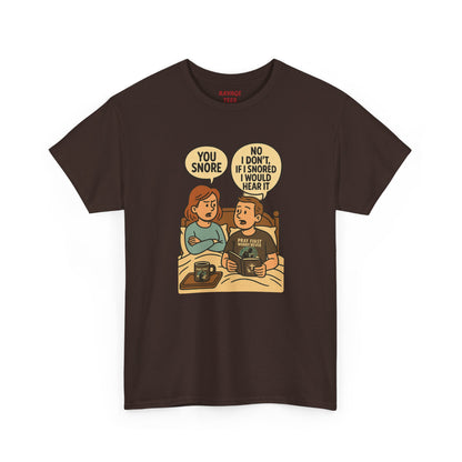 Unisex Snoring Humor T-Shirt | Funny Tee for Couples