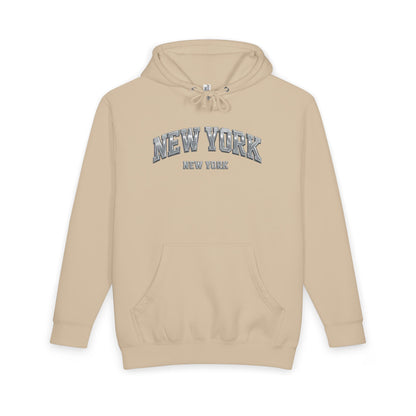 New York Arch Logo Hoodie — Vintage Collegiate Pullover
