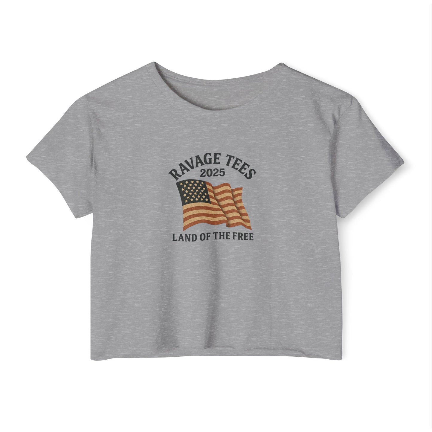 RAVAGE Crop Top: "Land of the Free"