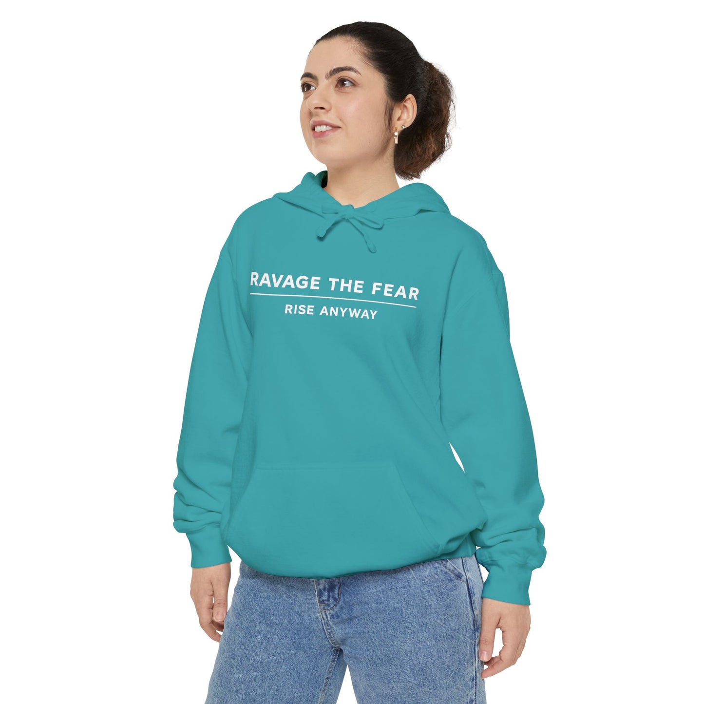 Ravage The Fear Hoodie — "Rise Anyway" Motivational Pullover