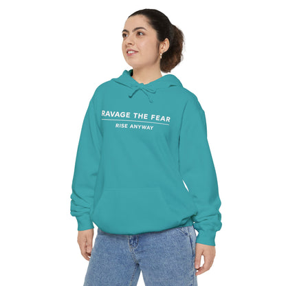 Ravage The Fear Hoodie — "Rise Anyway" Motivational Pullover