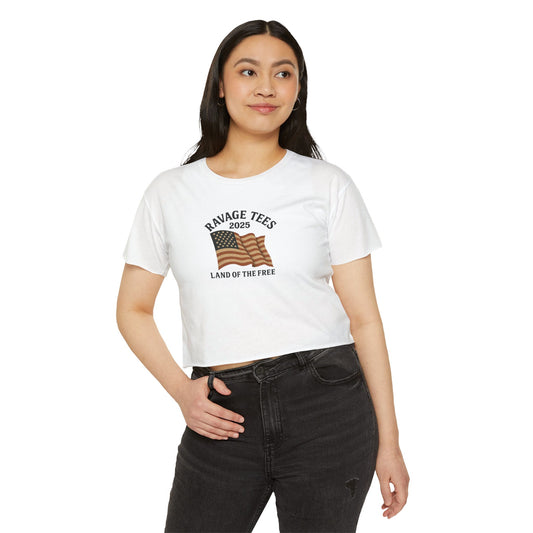 RAVAGE Crop Top: "Land of the Free"