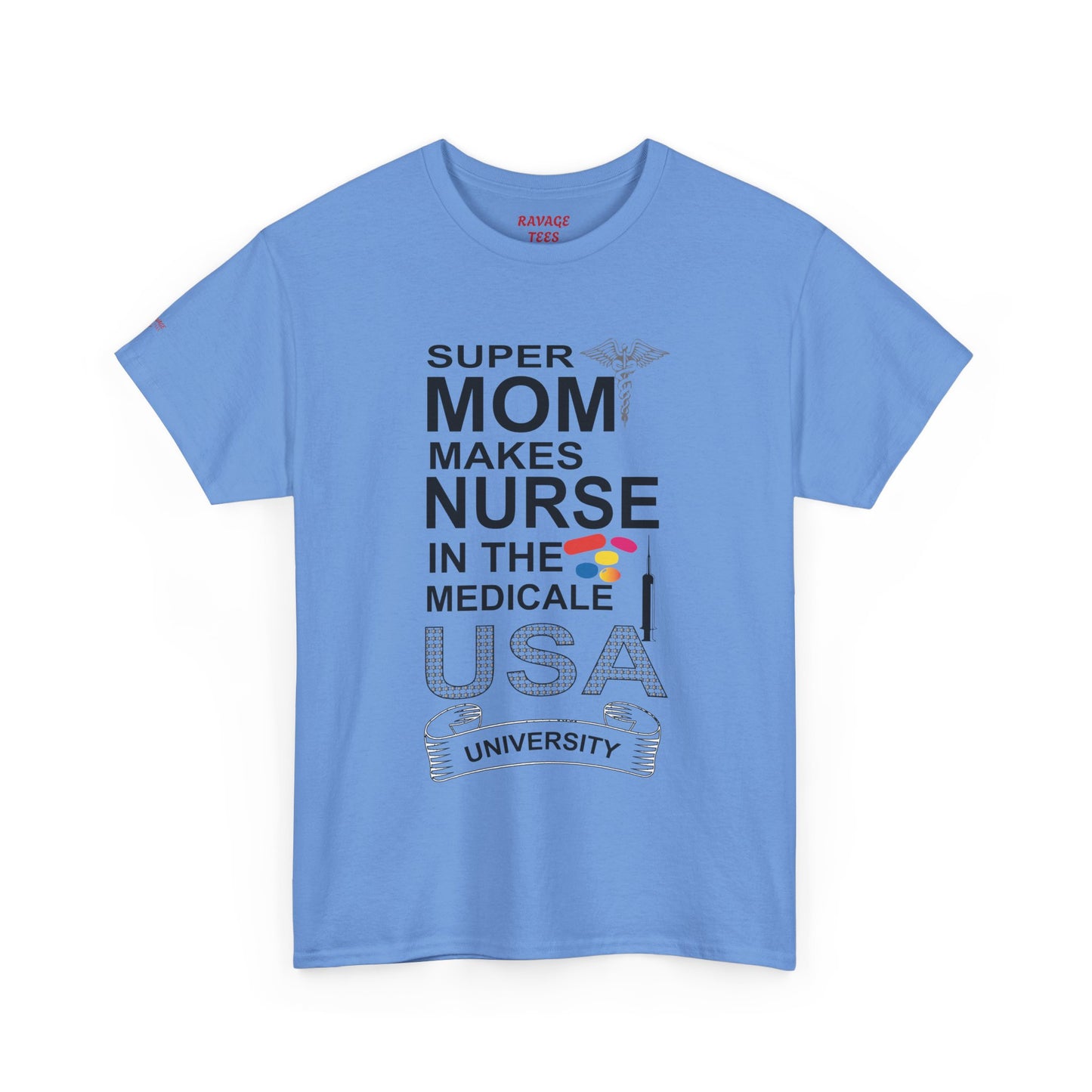Super Mom Nurse Tee, Unisex Cotton T-Shirt for Nurses, Gift for Medical Professionals, Medical Field Apparel