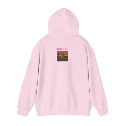 DALLAS Unisex Hoodie – Cozy Sweatshirt, Casual Travel Souvenir, Relaxed Streetwear Gift for Nature & City Lovers