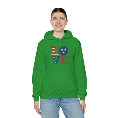 Unisex Hooded Sweatshirt with 'LOVE' Design - Cozy Gift for Friends, Valentine's Day, Casual Wear, Relaxation, Everyday Use