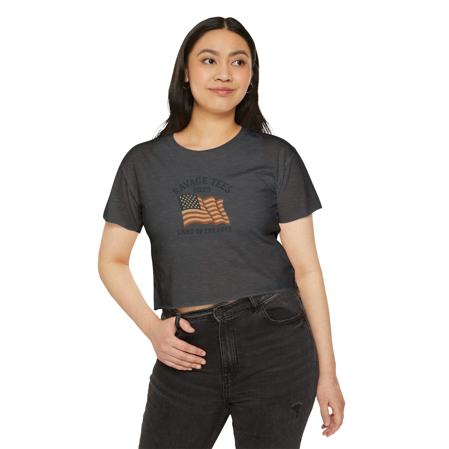RAVAGE Crop Top: "Land of the Free"
