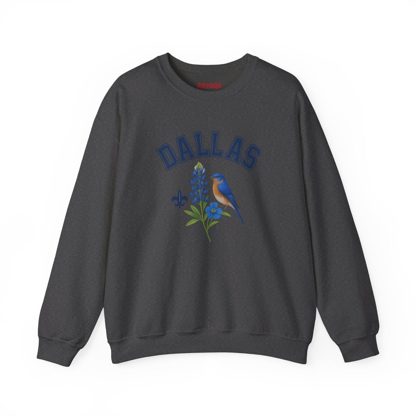 RAVAGE DALLAS - City Vibe Sweatshirt | Unisex Cardinal Crewneck, Cozy Fall Fashion, Casual Wear, Bird Lover Gift Idea