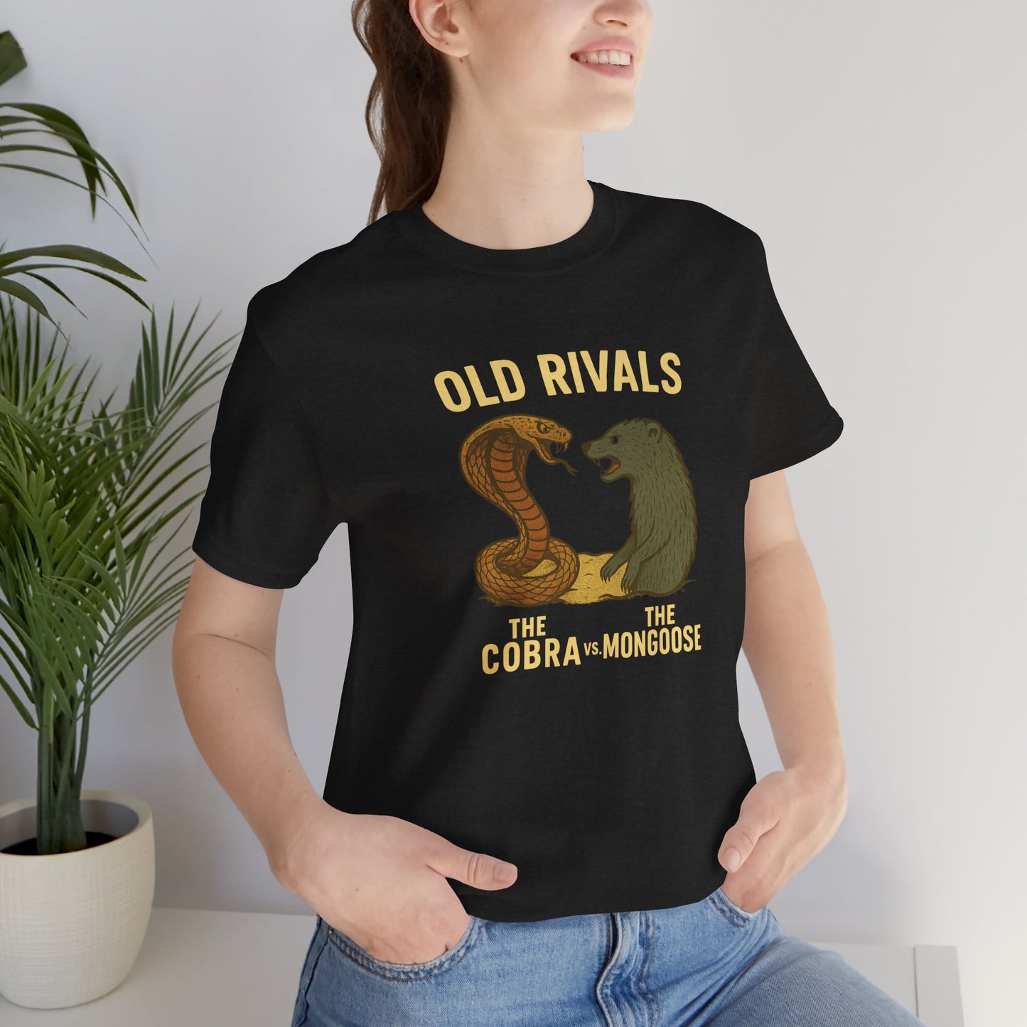 Vintage Rivalry Tee - Cobra vs Mongoose T-Shirt, Retro Graphic Outdoor Adventure Shirt, Perfect Gift for Animal Lovers