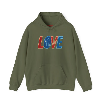 Unisex Hooded Sweatshirt with 'LOVE' Design - Cozy Gift for Friends, Valentine's Day, Casual Wear, Relaxation, Everyday Use