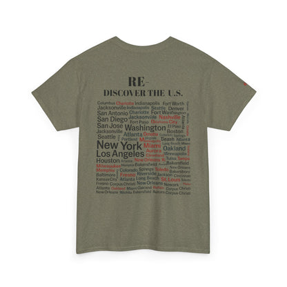 RE-DISCOVERVER the U.S. Unisex Heavy Cotton Tee