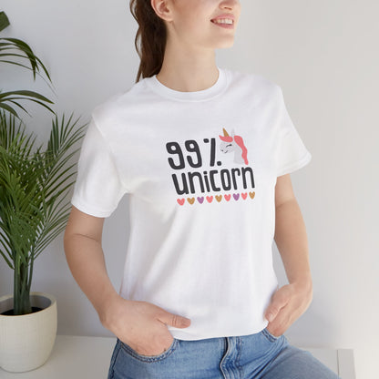 99% Unicorn Tee: Funny, Whimsical Graphic T-Shirt for All Ages