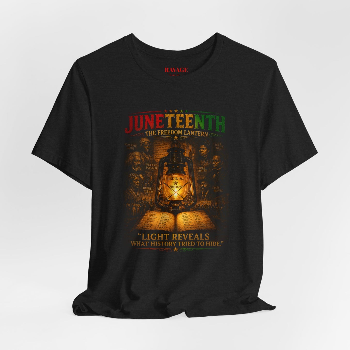 Juneteenth Lantern T-Shirt – "Light Reveals What History Tried to Hide"