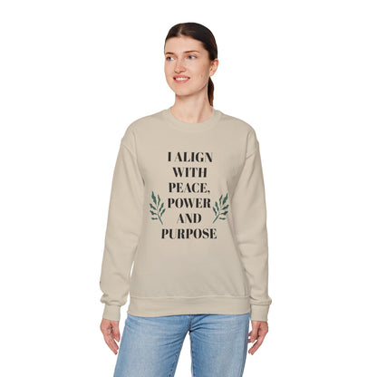 ZEN Mindful Power Crewneck Sweatshirt | Align with Peace, Cozy Sweatshirt, Spiritual Gift, Yoga Apparel, Meditation Wear