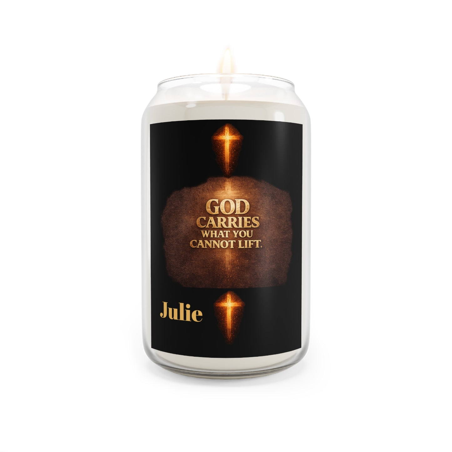 Inspirational Soy Candle - "God Carries What You Cannot Lift" 13.75oz