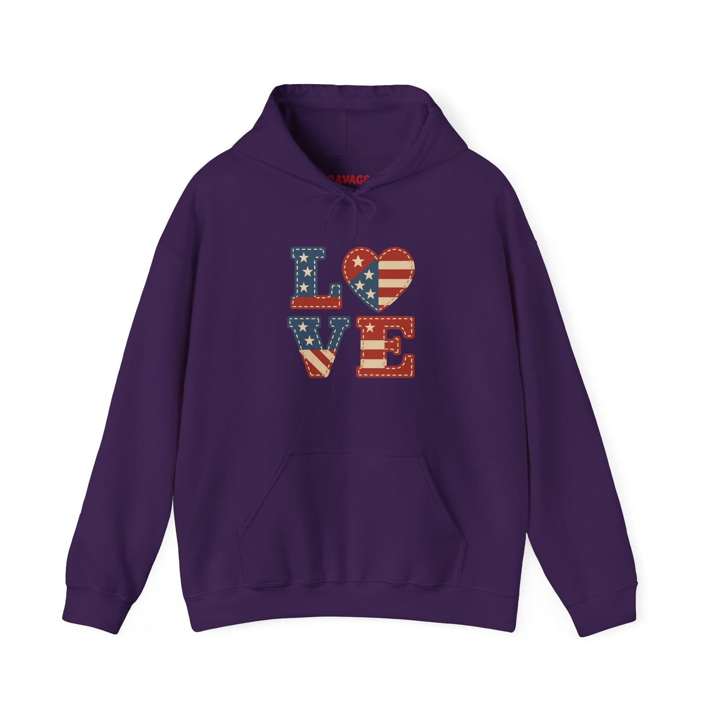 Unisex Hooded Sweatshirt with 'LOVE' Design