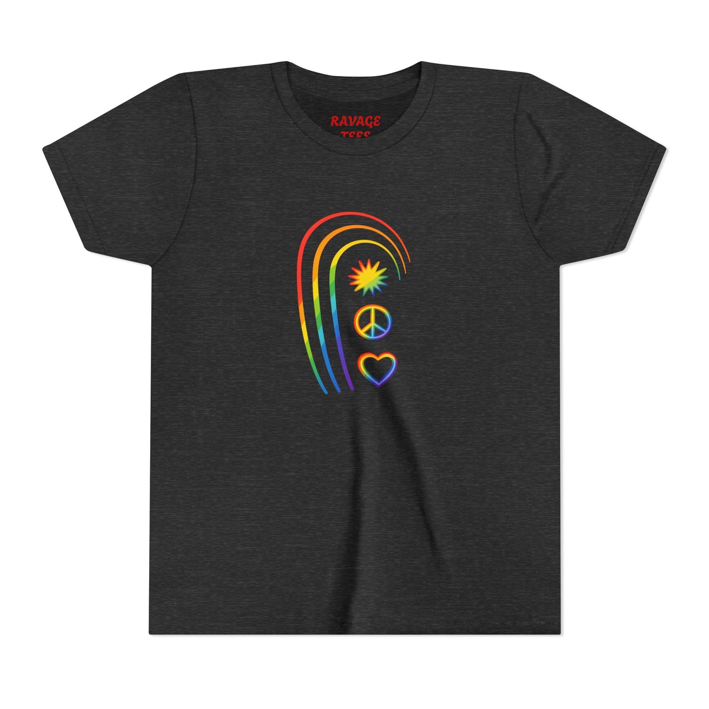 Youth Rainbow Peace & Love Tee