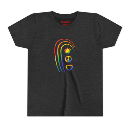 Youth Rainbow Peace & Love Tee