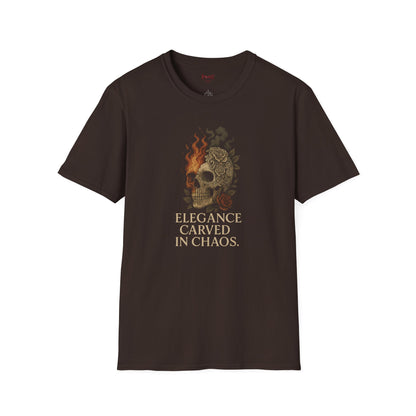 ELEGANCE CARVED IN CHAOS Unisex Graphic T-Shirt – Casual Streetwear