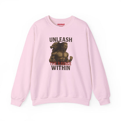 Unleash the Ravage Within  – Unisex French Terry Sweatshirt, Cozy Fall Casual Wear, Gamer Gift, Comfortable Everyday Apparel