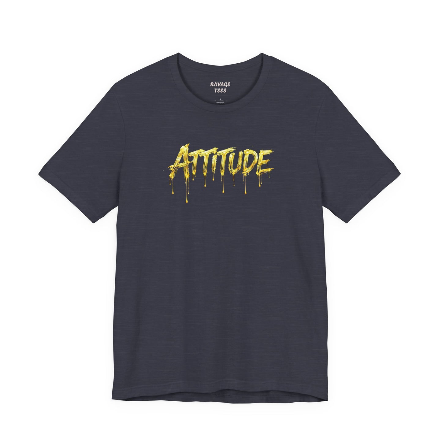 Attitude Drip Graphic Tee — Bold Yellow Streetwear T-Shirt