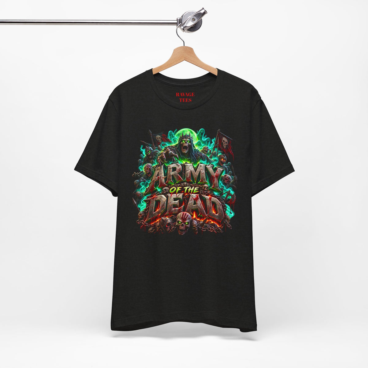 Army of the Dead Graphic T-Shirt – Neon Zombie Horror Tee