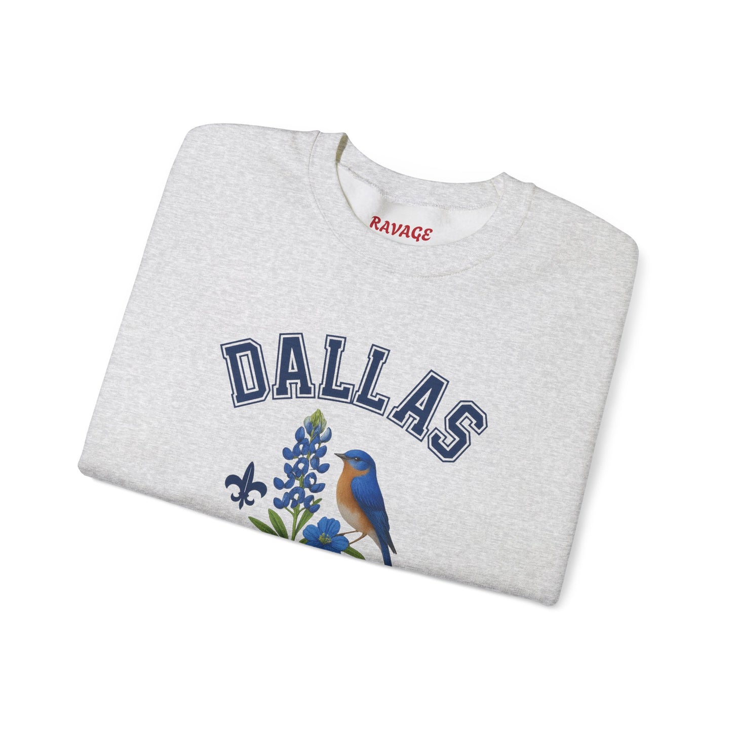 RAVAGE DALLAS - City Vibe Sweatshirt | Unisex Cardinal Crewneck, Cozy Fall Fashion, Casual Wear, Bird Lover Gift Idea