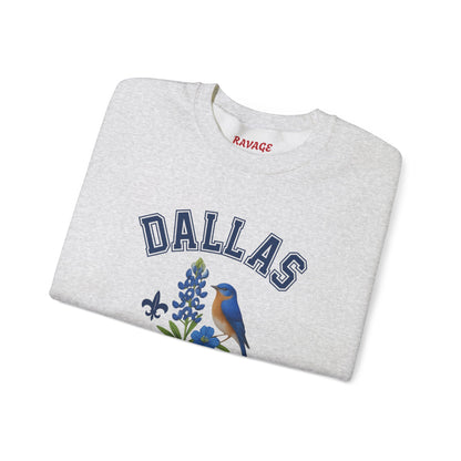 RAVAGE DALLAS - City Vibe Sweatshirt | Unisex Cardinal Crewneck, Cozy Fall Fashion, Casual Wear, Bird Lover Gift Idea