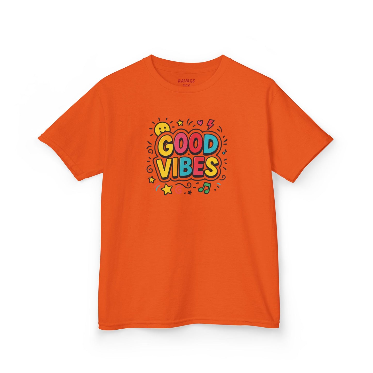 Kids Good Vibes T-Shirt – Fun Graphic Tee with Positive Message, Cool Summer Outfit, Birthday Gift for Children