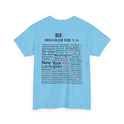 RE-DISCOVERVER the U.S. Unisex Heavy Cotton Tee