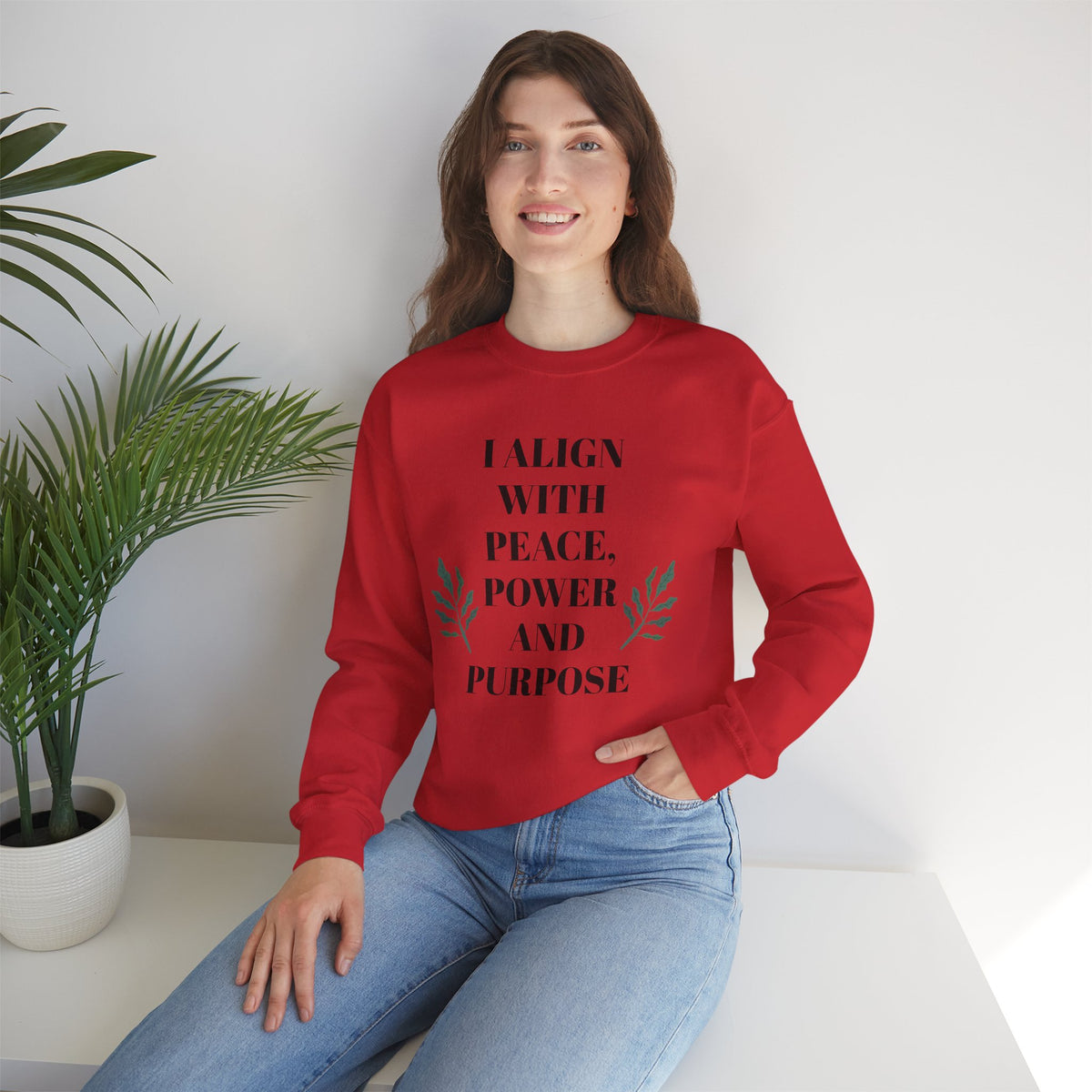 ZEN Mindful Power Crewneck Sweatshirt | Align with Peace, Cozy Sweatshirt, Spiritual Gift, Yoga Apparel, Meditation Wear