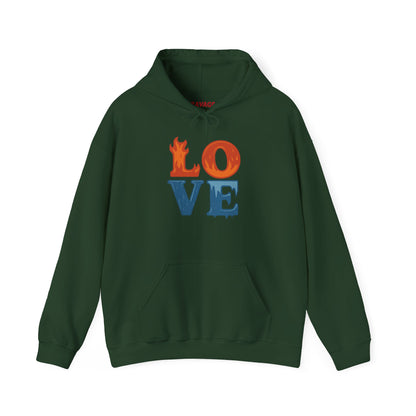 Unisex Hooded Sweatshirt with 'LOVE' Design - Cozy Gift for Friends, Valentine's Day, Casual Wear, Relaxation, Everyday Use
