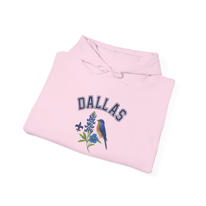 DALLAS Unisex Hoodie – Cozy Sweatshirt, Casual Travel Souvenir, Relaxed Streetwear Gift for Nature & City Lovers