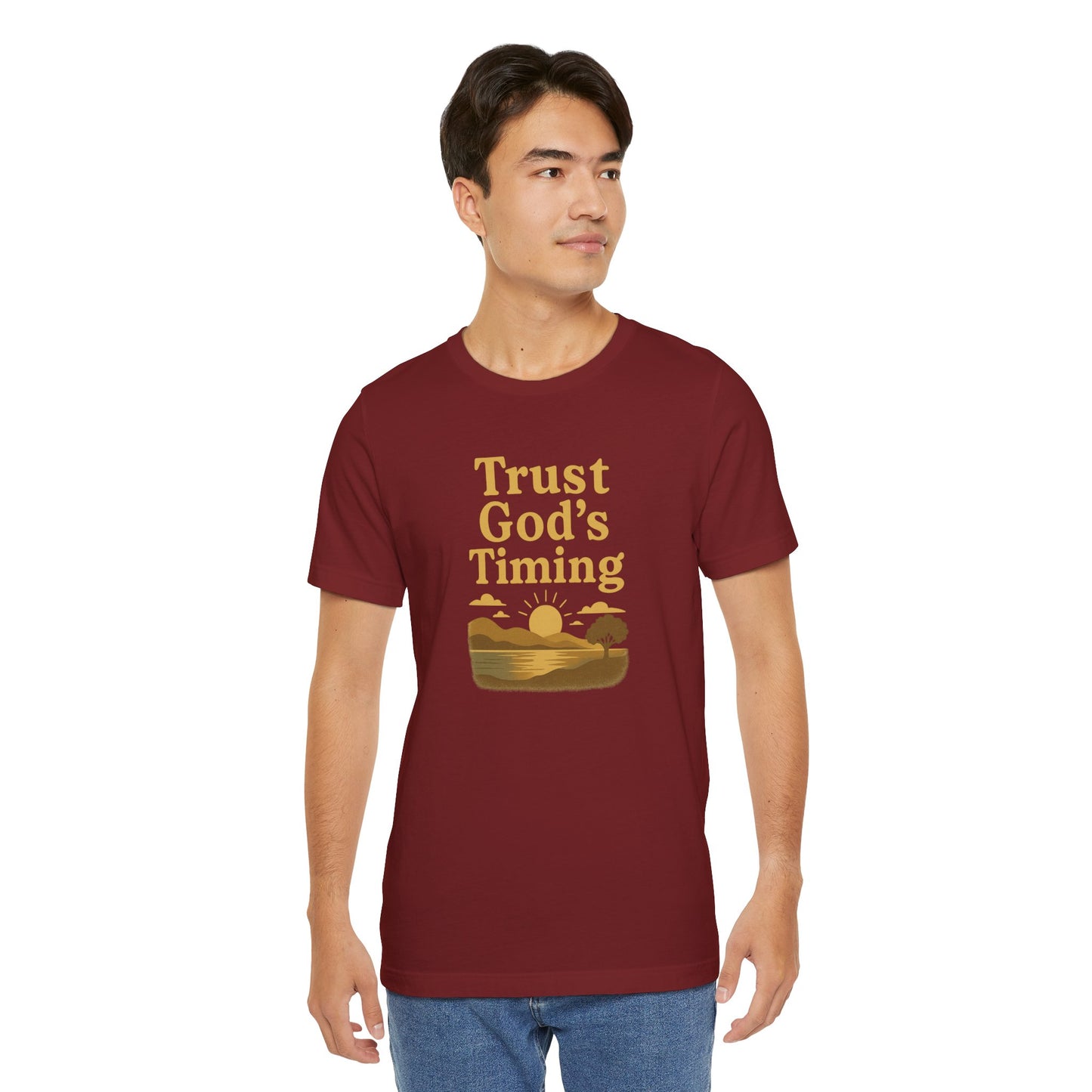 Unisex Inspirational Tee - Trust God's Timing, Relaxed Fit T-Shirt, Motivational Shirt for Everyday Wear, Plus Size Available, Gifts [...]