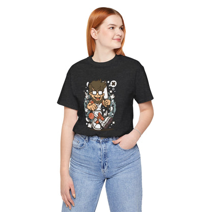 Retro Gamer Cartoon Character Tee