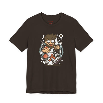 Retro Gamer Cartoon Character Tee