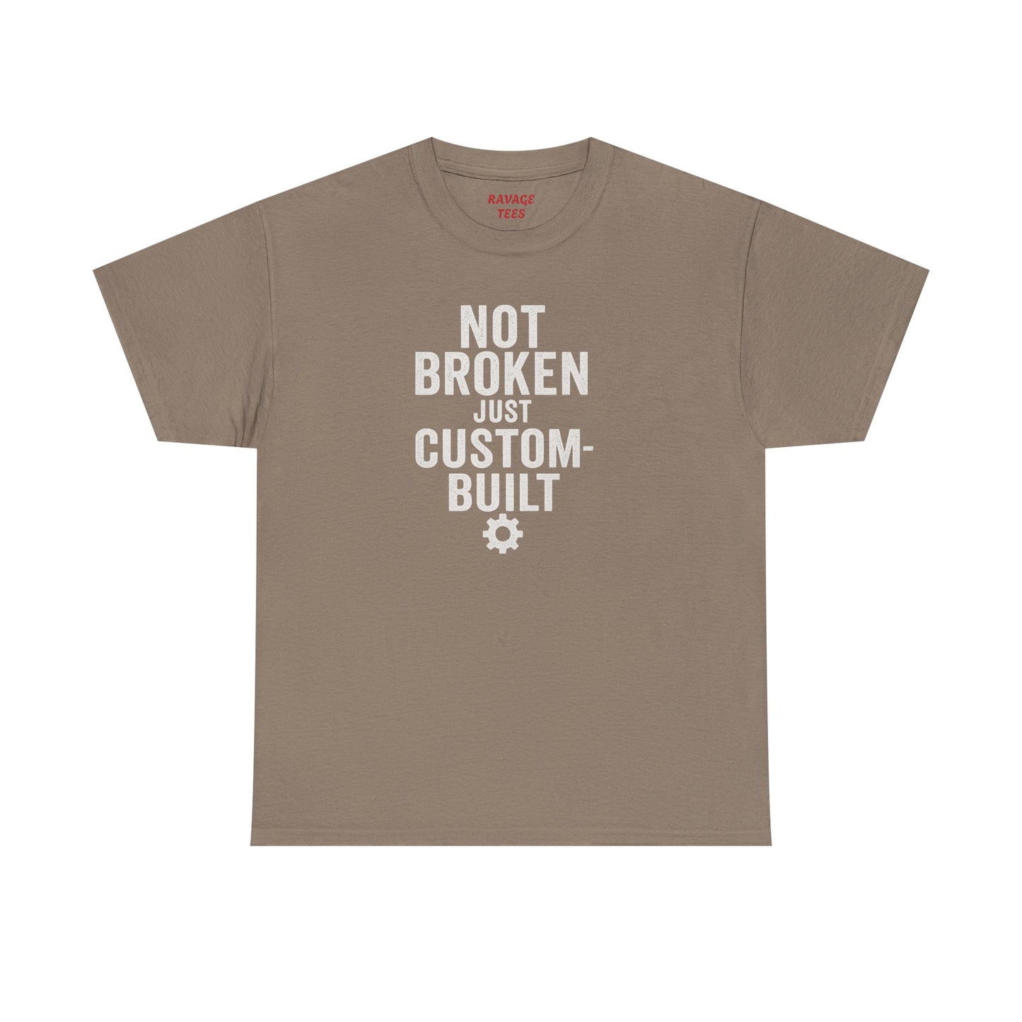 Not Broken Just Custom-Built | Unisex Graphic Tee – Garage Edition